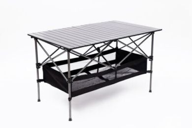 1-piece Folding Outdoor Table with Carrying Bag,Lightweight Aluminum Roll-up