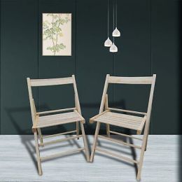 FOLDING CHAIR-2S, FOLDABLE STYLE -NATURAL